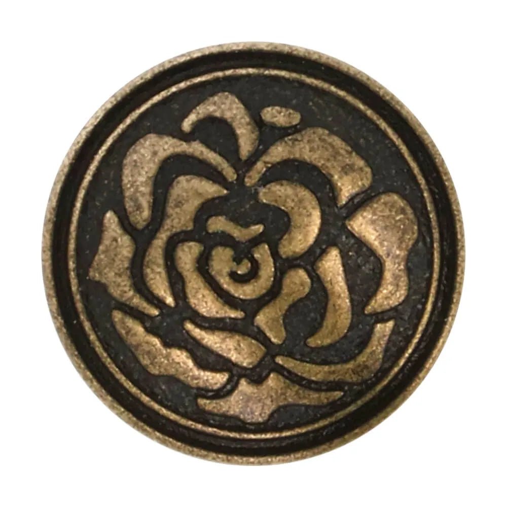 Boutons métalliques sur pied 20 mm - rose antique