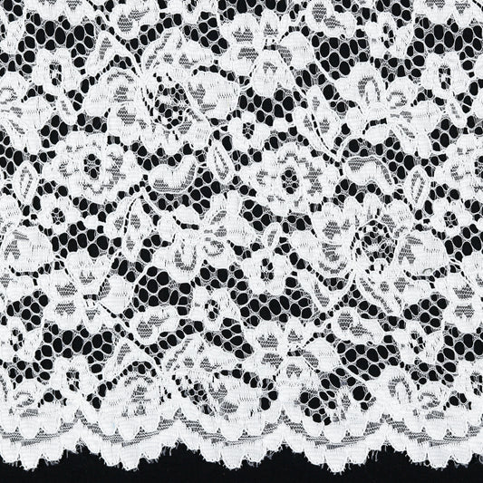 Tissu dentelle blanc 130 g/m²