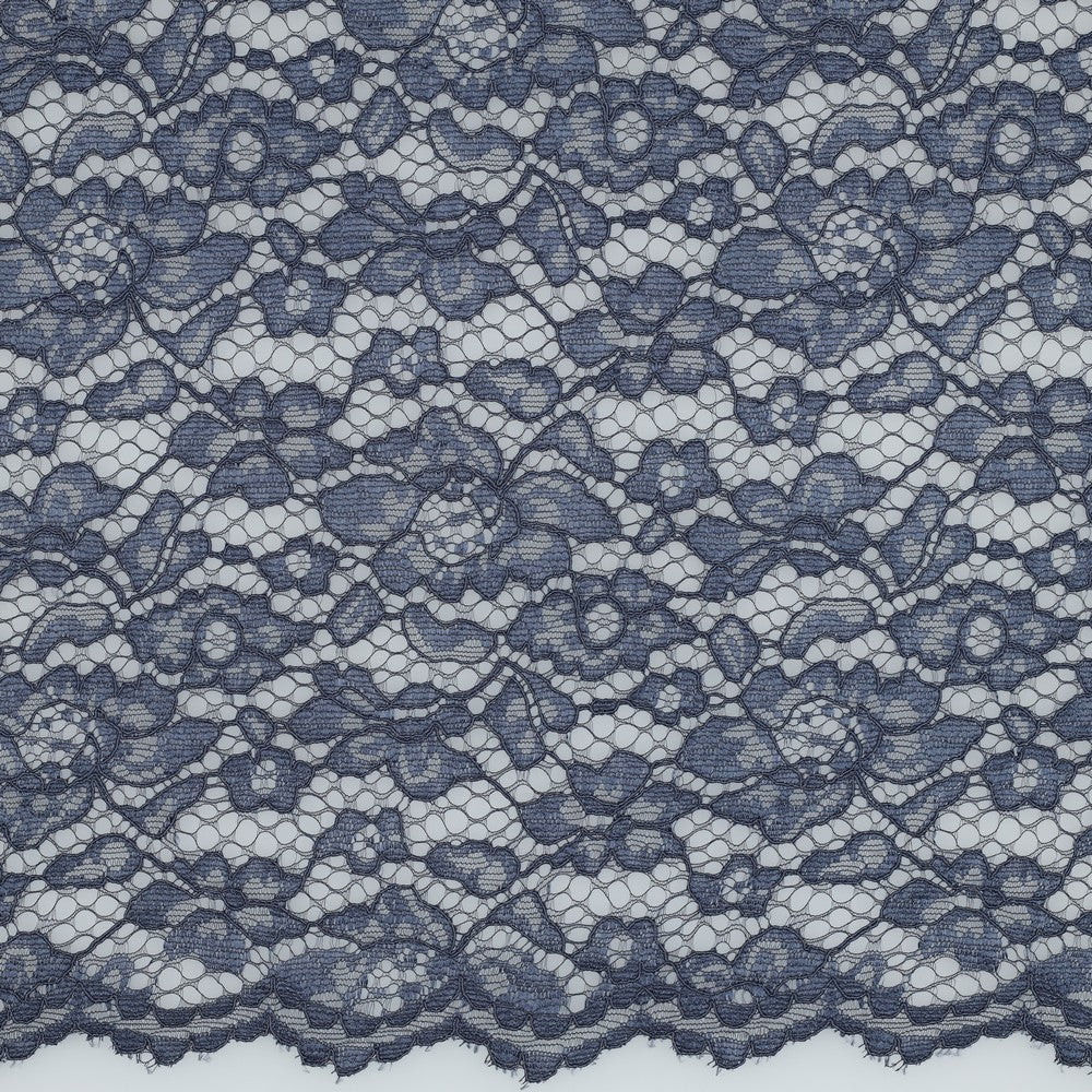 Image of lace fabric - denim blue 130 g/m² – available at Šarlotes audumi
