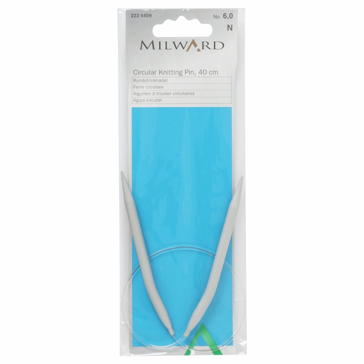 Milward Aluminum circular knitting needles - 6.00 mm x 40 cm