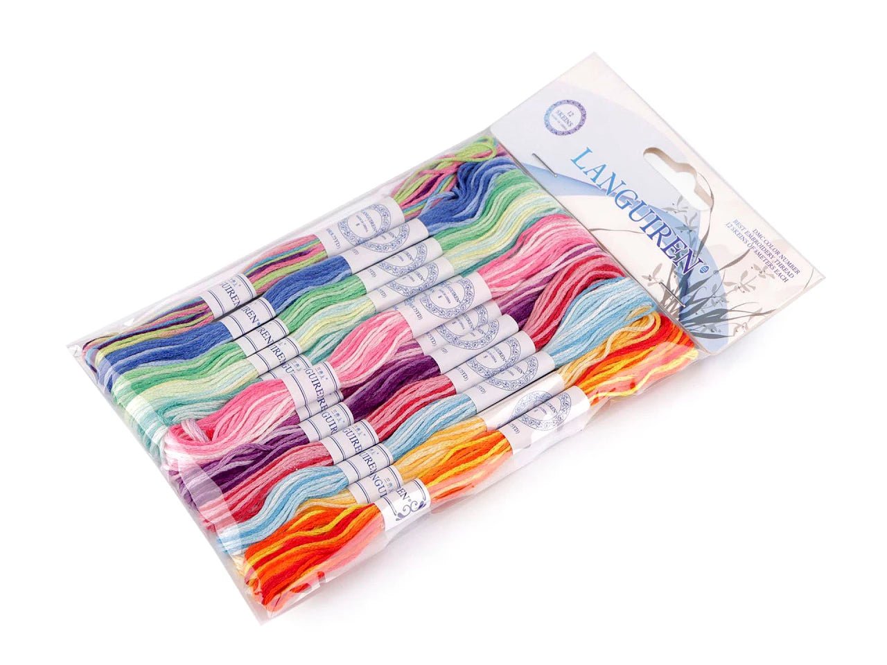 Image avec kit de fils Muliné - multicolore 12 pcs – disponible chez Tissus Charlotte