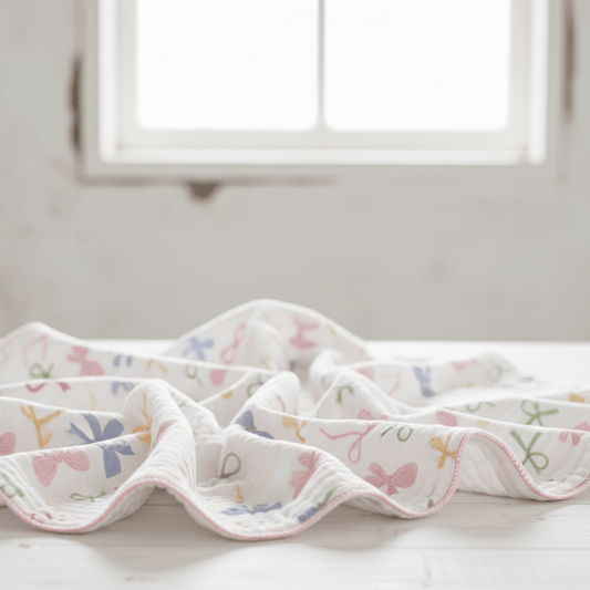 Image de Muslin - nœuds 120 g/m² – disponible chez Šarlotes audumi