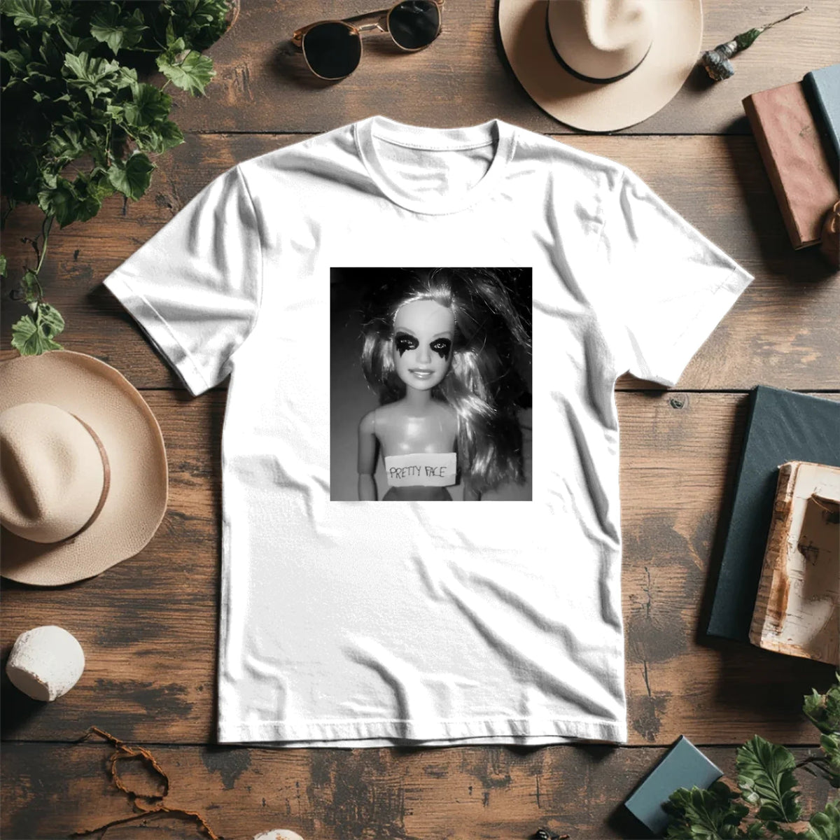 Image du T-shirt en coton biologique avec le design « I beg your pardon ? » – disponible en ligne chez les tissus de Charlotte
