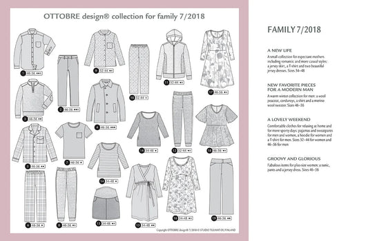Image d’OTTOBRE Design Family – magazine de couture avec patrons en anglais – disponible en ligne chez Šarlotes audumi