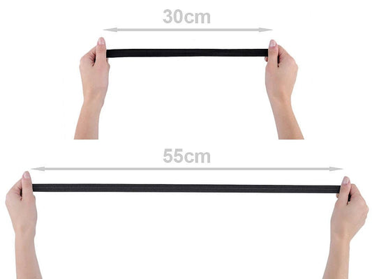 Image de bande élastique pliée 1,8 cm blanche – disponible en ligne chez Šarlotes audumi