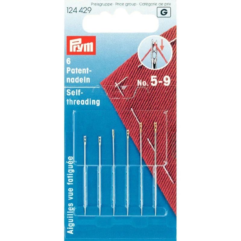 Attēls ar Pašievērkamas adatas assorti Nr. 5–9 (6 gab.) Prym – pieejams Šarlotes audumi