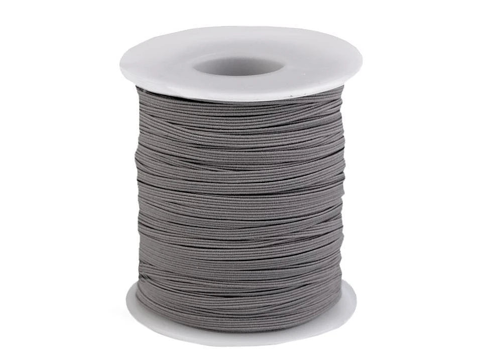 Flat elastic - 3 mm grey