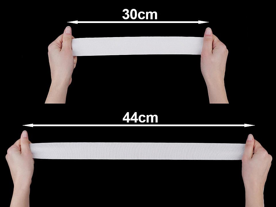 Image de l’élastique plat - 4 cm noir – disponible chez Šarlotes audumi