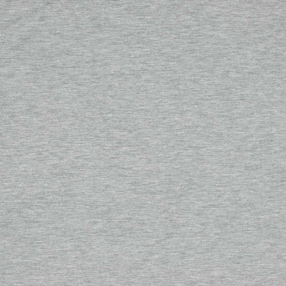 Jersey en coton fin - gris chiné 215 g/m²