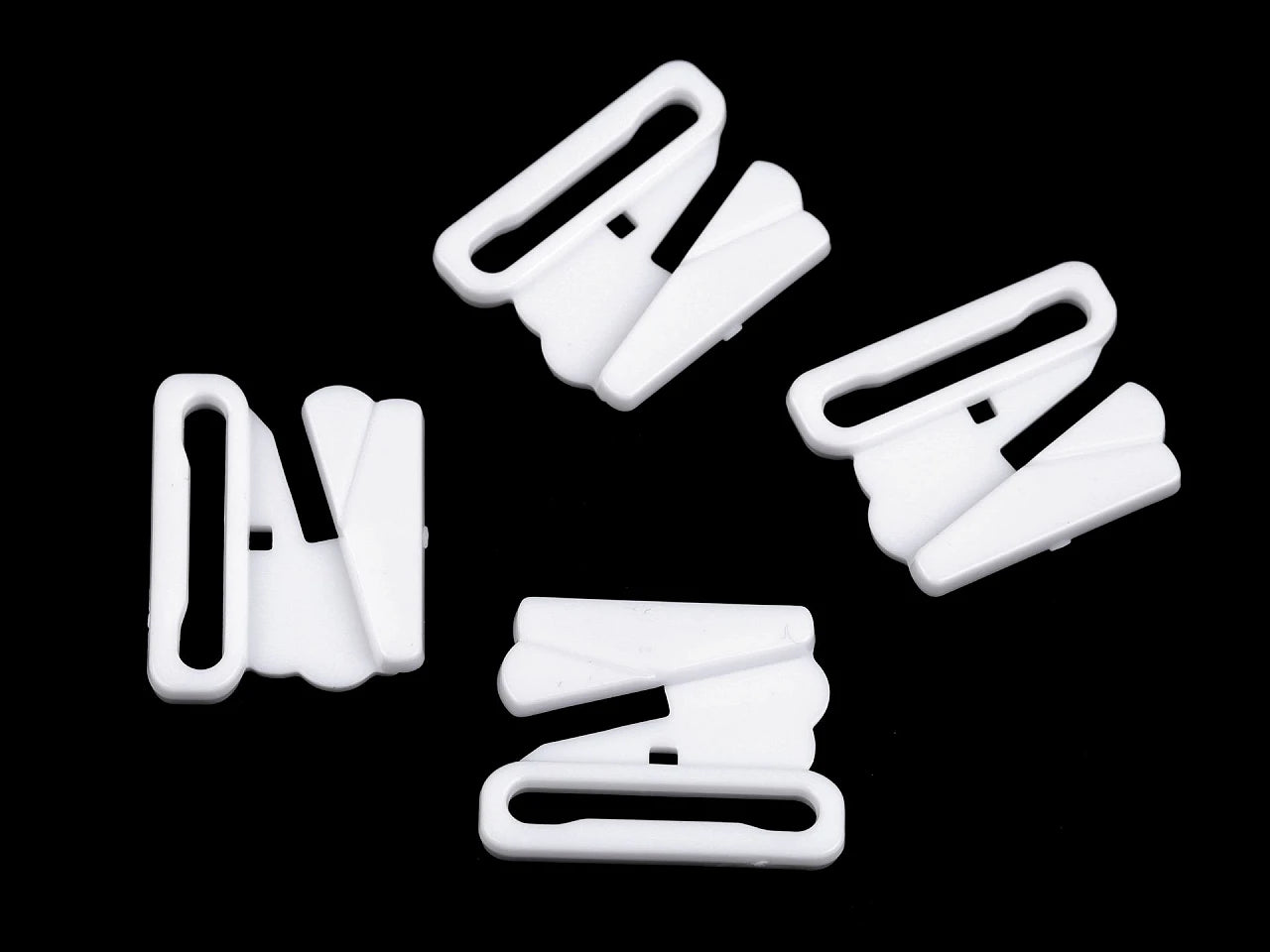 Fermeture en plastique - clip 25 mm - blanc (pack de 10 pièces)