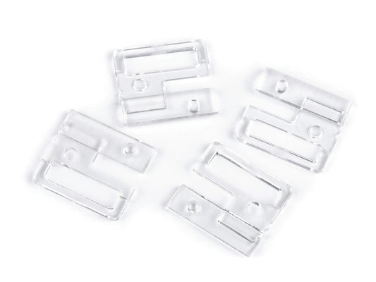 Image avec fermoir en plastique pour maillots de bain et soutiens-gorge, 30 mm – transparent – disponible en ligne chez Tissus Charlotte