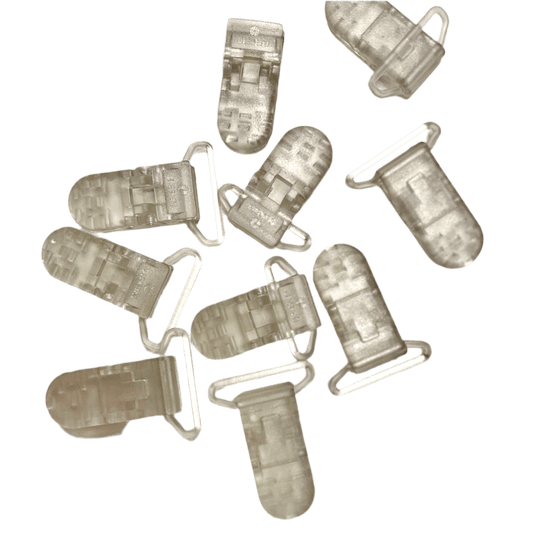 Plastic clip 20 mm - transparent | pack of 5 pcs.