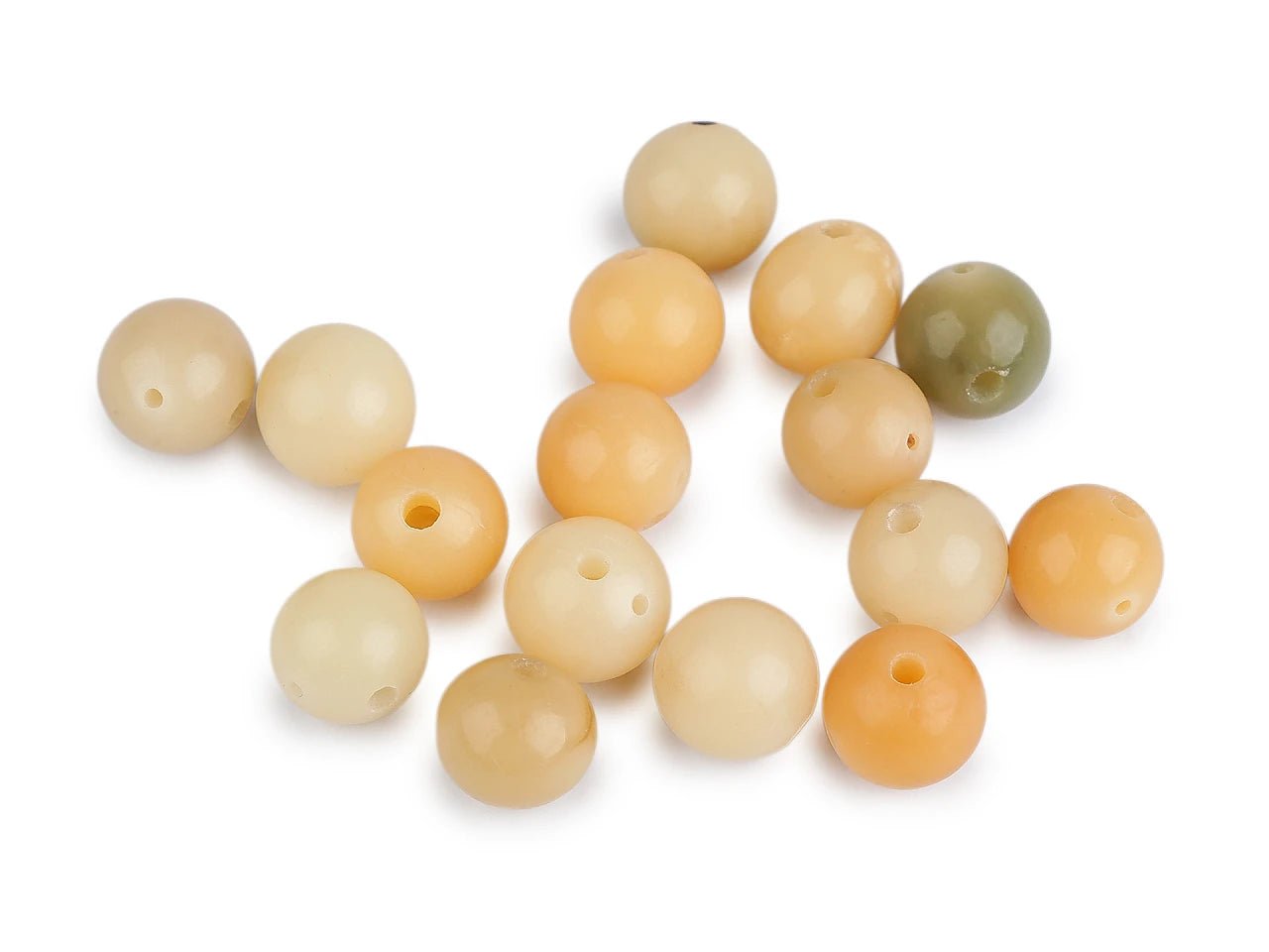 Image de perles en plastique imitation agate naturelle Ø11–13 mm, 20 g – mix – disponibles chez Šarlotes audumi
