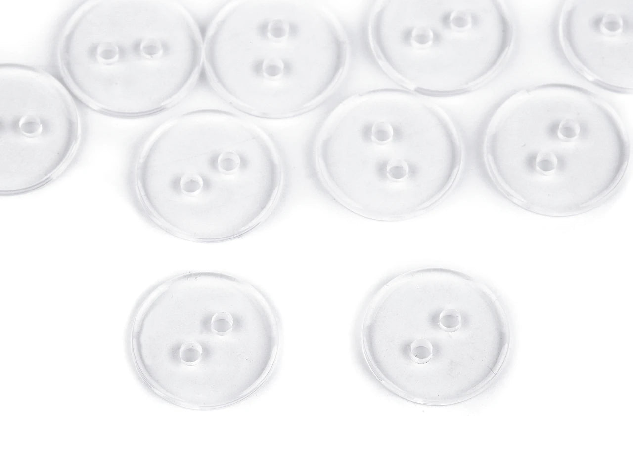 Boutons en plastique transparents 15 mm