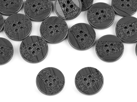 Plastic buttons 20 mm - grey