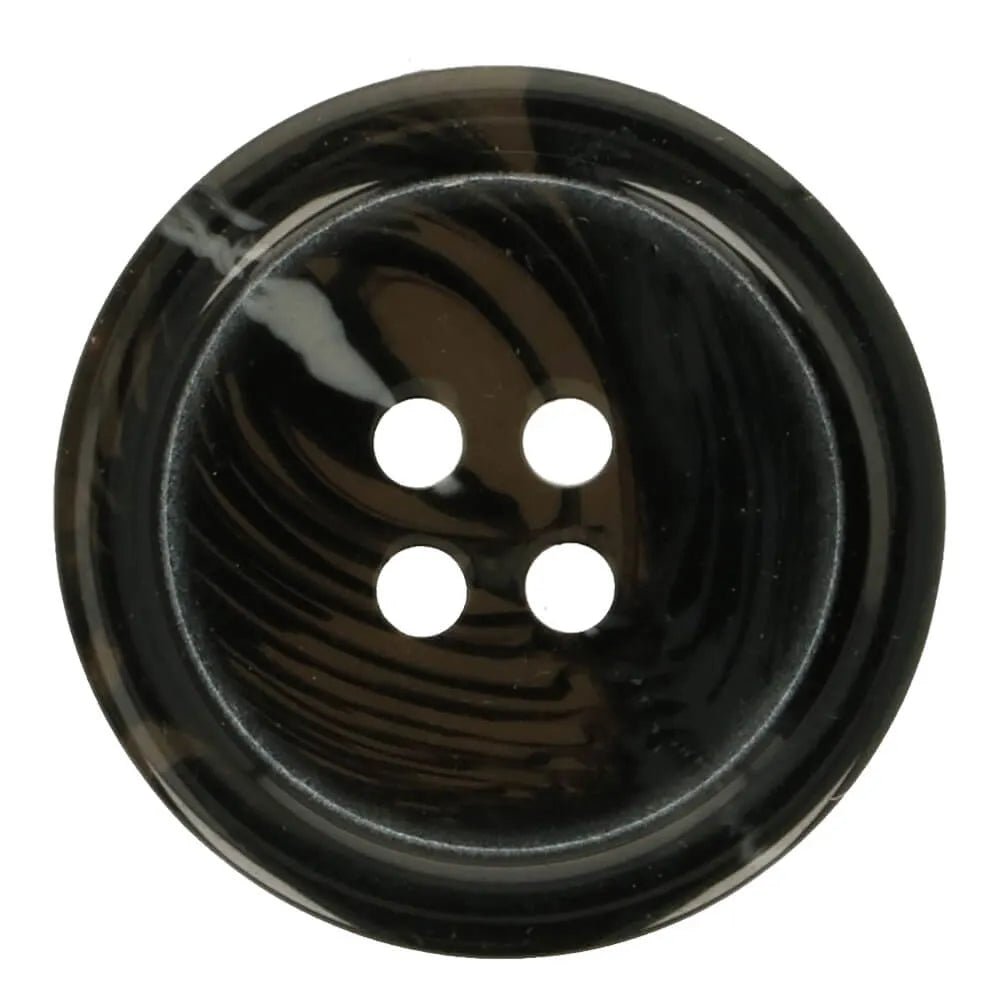 Image de boutons à quatre trous pour veste de costume noire avec brun – disponible en ligne chez Charlotte Tissus