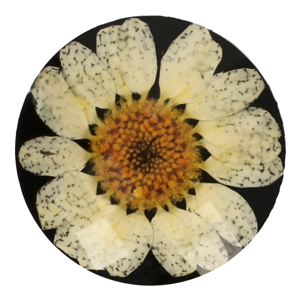 Bouton sur pied 21 mm - marguerite