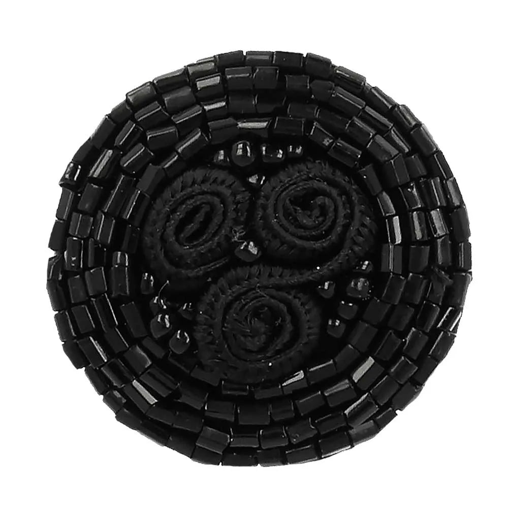 Pogas uz kājiņas 22.5 mm - pērles un rozītes