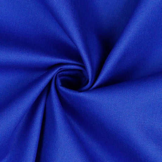 Tissu premium 100 % coton - bleu bleuet 125 g/m²