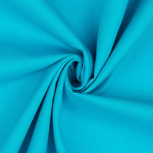 Tissu premium 100 % coton - turquoise 130 g/m²