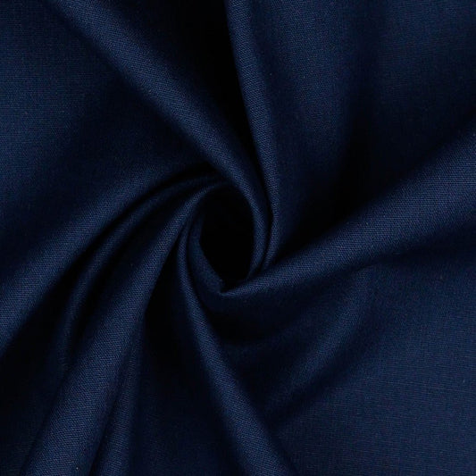 Tissu premium 100 % coton - bleu foncé 125 g/m²