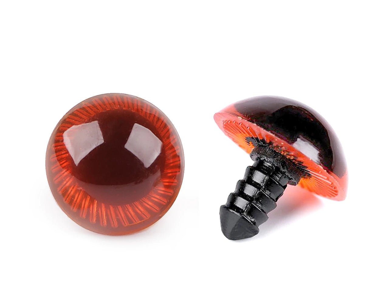 Spielzeugaugen Ø20 mm, ziegelrot (4 Paare pro Packung)