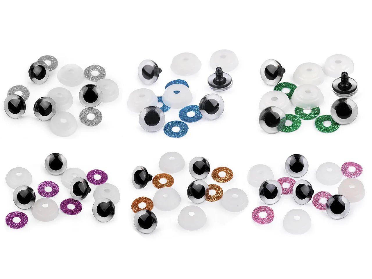 Toy eyes Ø20 mm - blue shimmer (2 pairs per pack)
