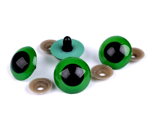 Yeux pour jouets Ø30 mm verts (2 paires par paquet)