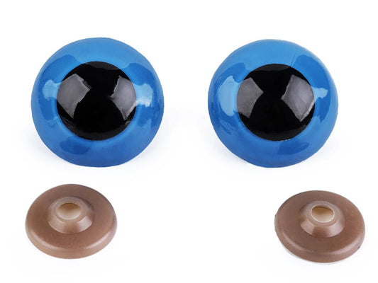 Yeux pour jouets Ø40 mm bleus (1 paire par emballage)