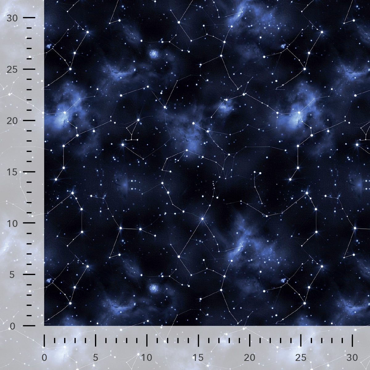 Maille bouclette en coton avec doublure isolante - constellations