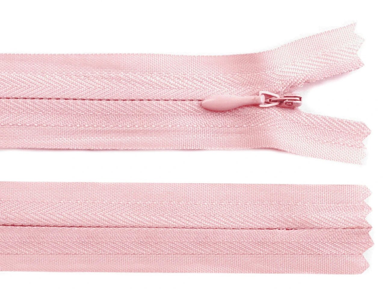 Fermeture éclair invisible - rose poudré