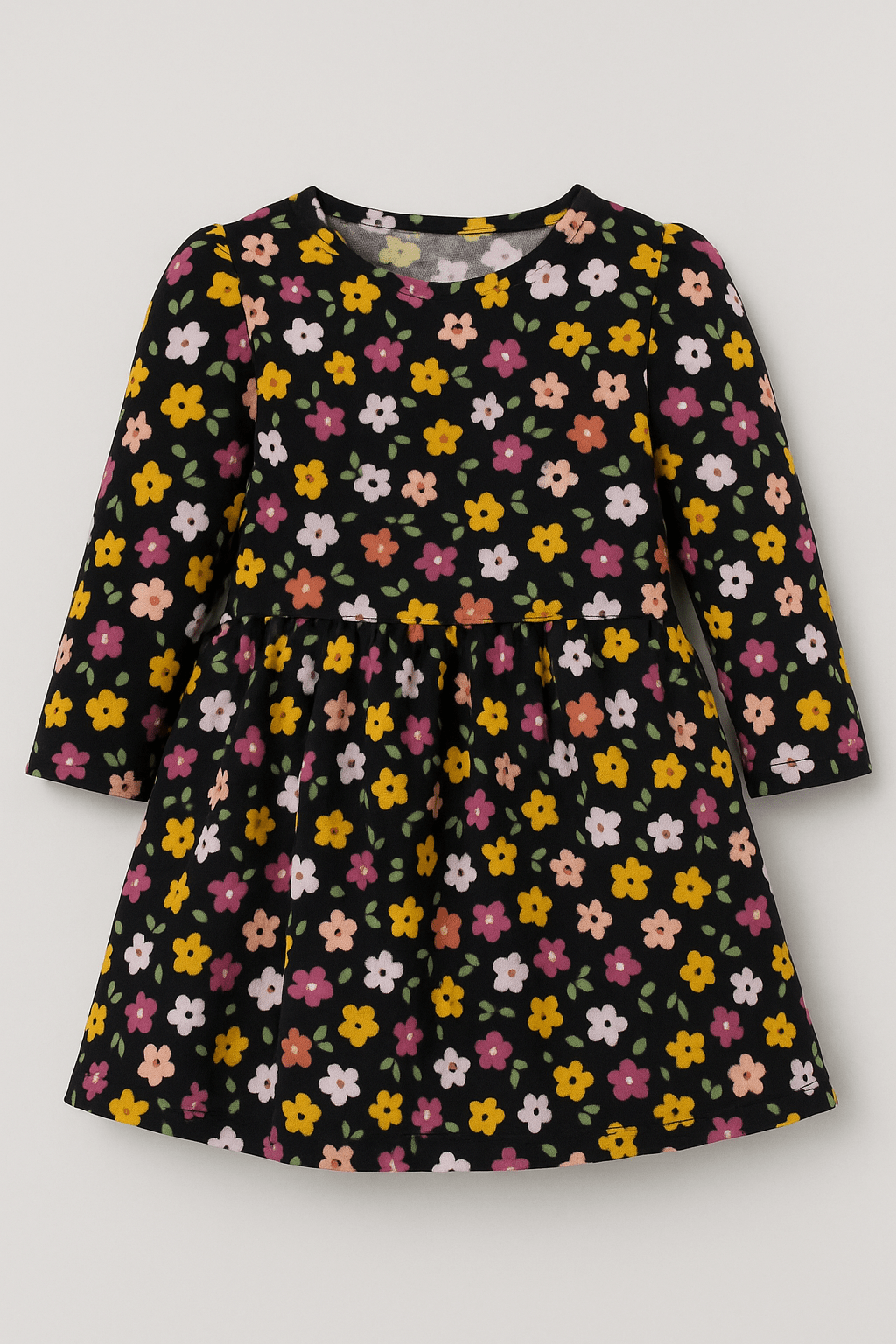 Fine cotton corduroy - small flowers 145 g/m²