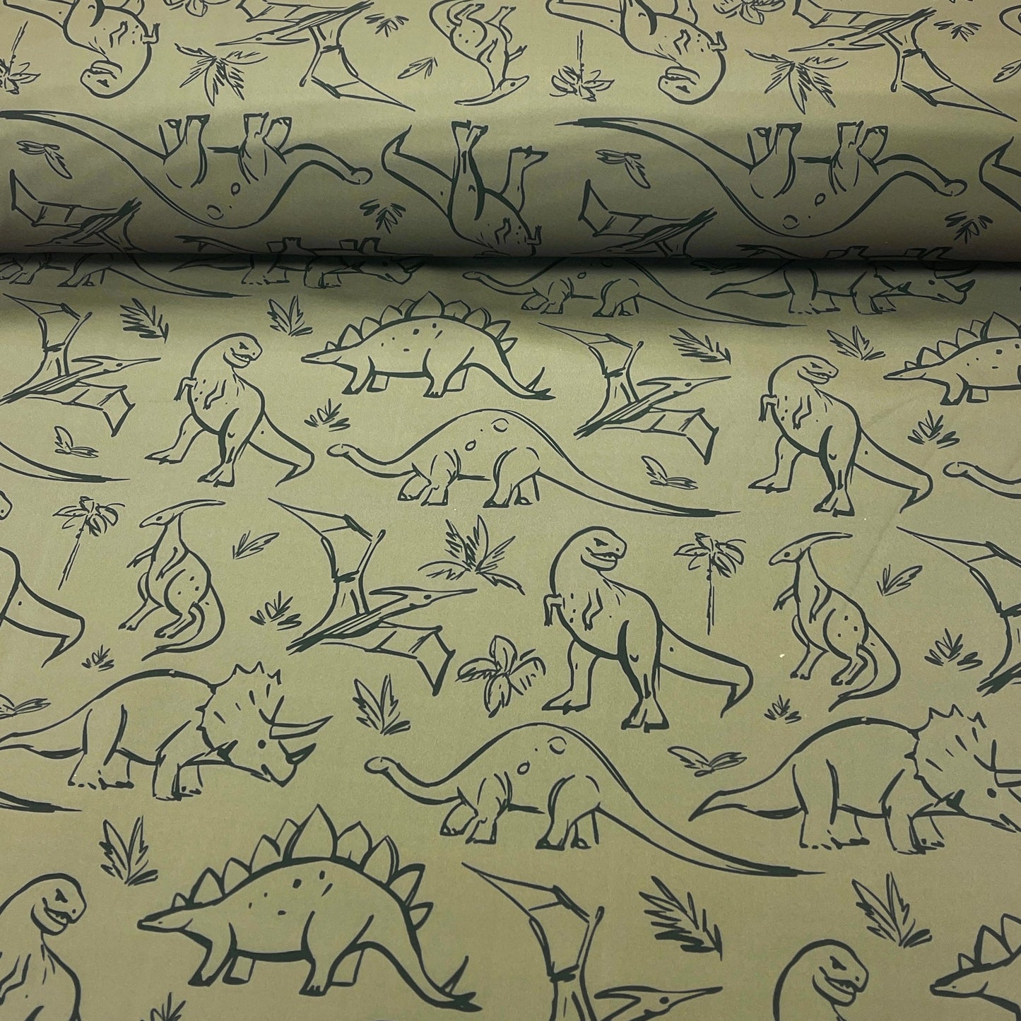 Tissu softshell - dino 310 g/m² – disponible chez Šarlotes audumi