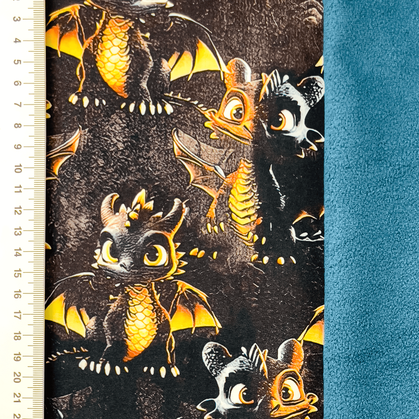 Image with Softshell fabric - dragons 310 g/m² – available at Šarlotes audumi