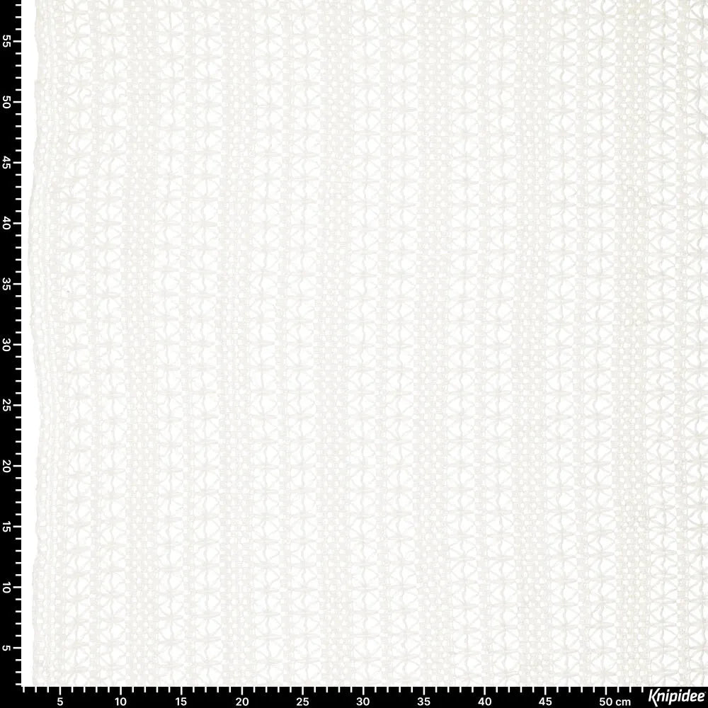 Crocheted lace fabric - milky white 230 g/m²
