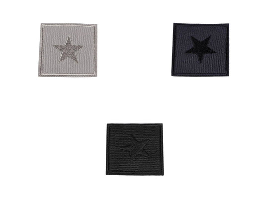 Attēls ar Uzgludināms ielāps, aplikācija ar zvaigzni 5,5 x 5,5 cm – pieejams Šarlotes audumi