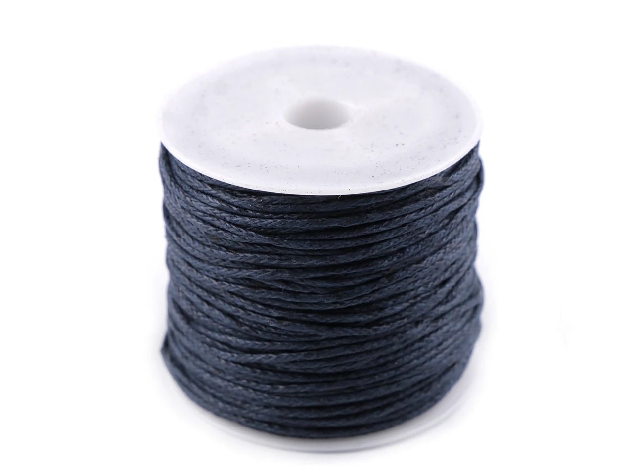 Waxed cotton cord Ø 0,8 mm - dark blue (25 m roll)