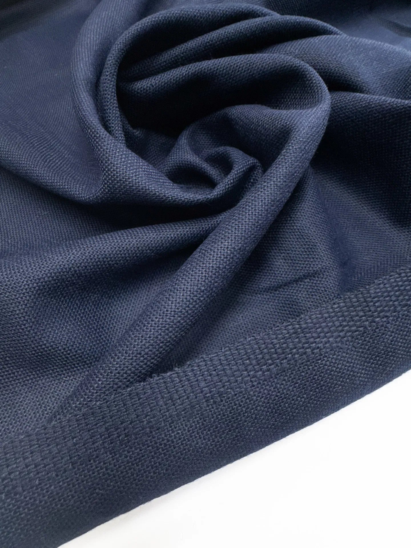 Tissu en laine - bleu foncé 240 g/m²