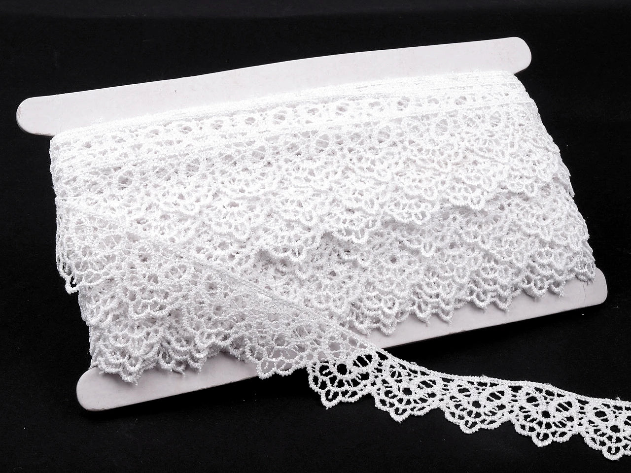 Dentelle en viscose blanche - 3,5 cm