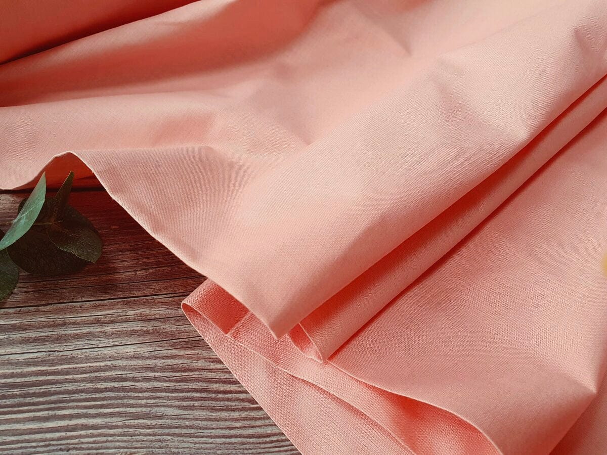100% cotton fabric-peach pink 125 g/m²