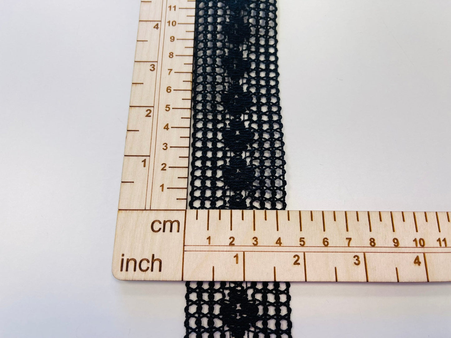100% cotton lace - 4 cm black
