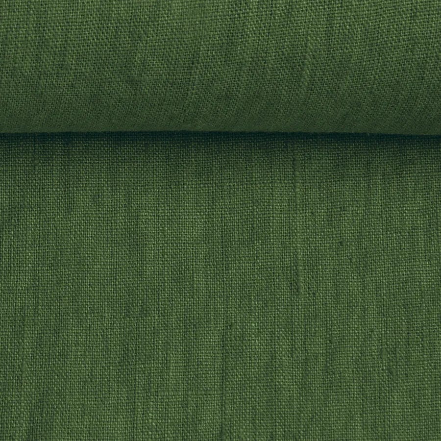 100% weichgemachtes Leinen, Waldmoosgrün, 205 g/m²