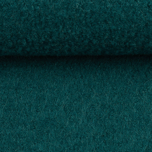 100% Wool fabric-petrol 385 g/m²