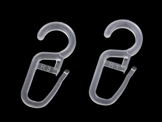 Curtain hooks (set of 20 pcs)-transparent