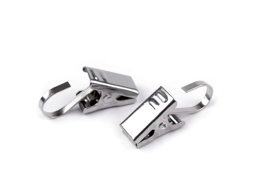 Curtain hooks (set of 20 pcs) - steel