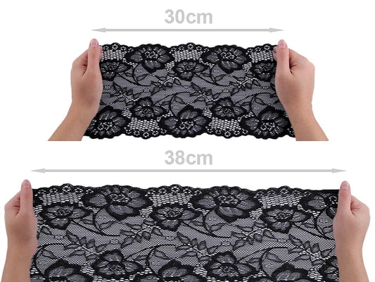 alt
Dentelle élastique en polyester, 18,5 cm, blanche