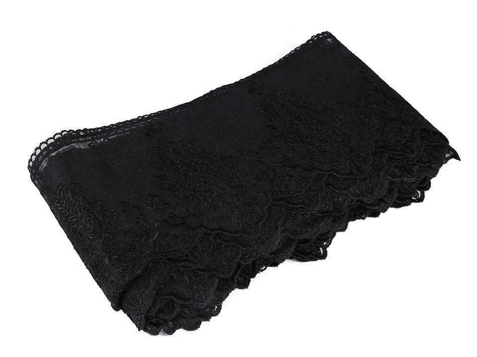 Embroidered lace - 15 cm black