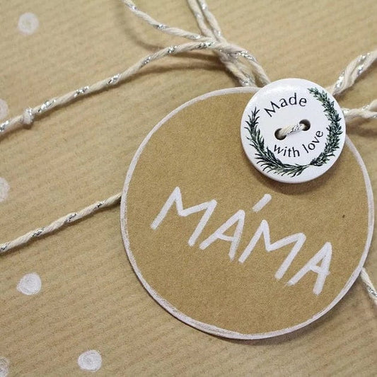Boutons en bois 23 mm-Fabriqué avec amour