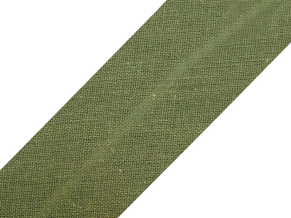 Baumwoll-Schrägband 20 mm, Khaki