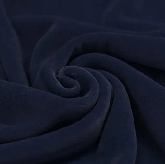 Baumwollvelours, dunkelblau 250 g/m²